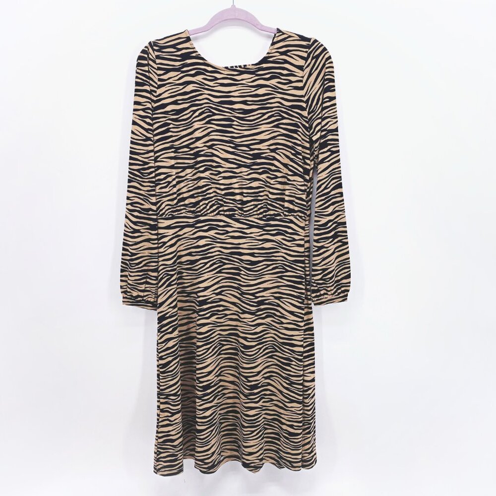 Loft Tiger Stripe Bar Back Dress